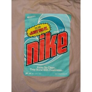 Nike Womens T Shirt Just do it!  Kicks so Clean....Mauve Sz Med Loose Fit Active
